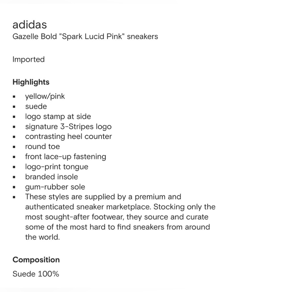 Adidas gazelle bold Spark Pink Lucid Platform Sneaker Size 7 - Picture 9 of 10